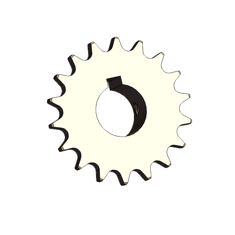 80.Sprocket 18 teeth Keyway Type